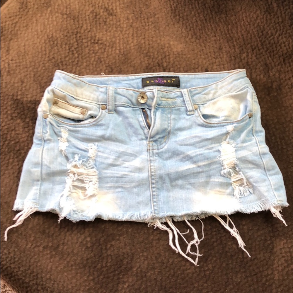 Distressed jean skirt size 26
